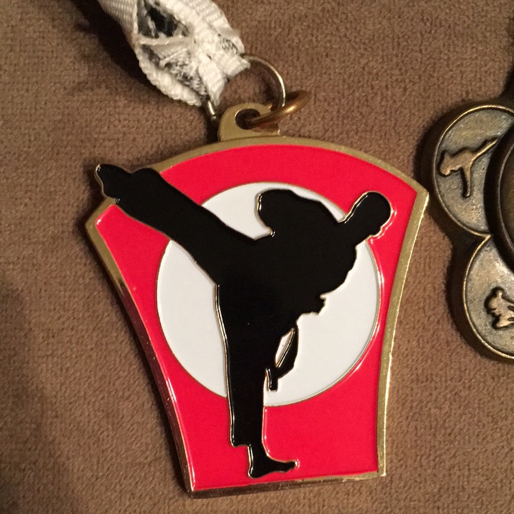 Yellow Belt Martial Arts Karate JiuJitsu Three Karate Medals Bronze to - Picture 5 of 5